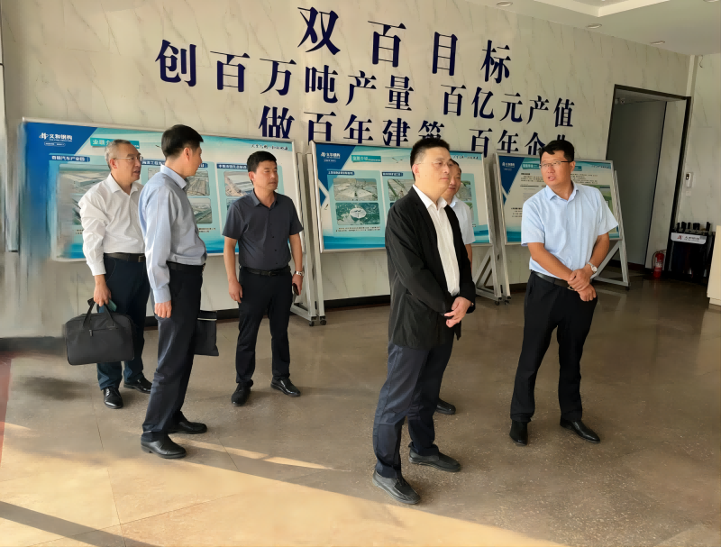 District Standing Committee, Secretary of the Commission for Discipline Inspection, Director of the Supervision Commission Wang Ludong to EIHE Steel Structure research para ma-optimize ang business environment work